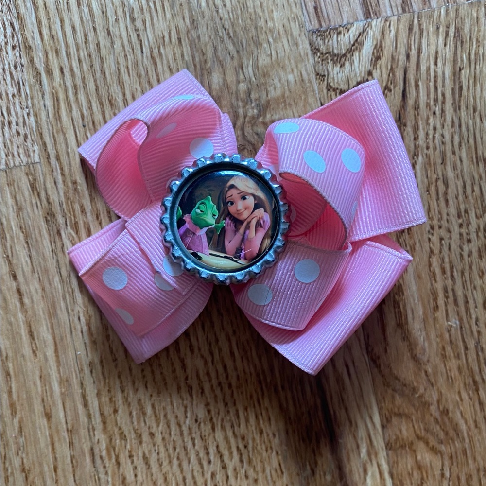 Handmade Rapunzel Bottle-cap Bow